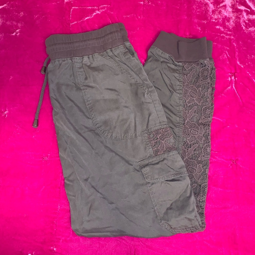 Grey lacey joggers